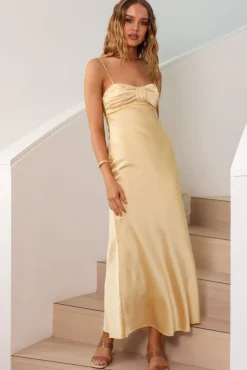 Wedding Guest Dresses|Bridesmaid Dresses>Hello Molly Traveling To Places Maxi Dress Yellow