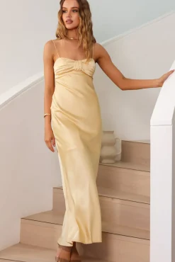 Wedding Guest Dresses|Bridesmaid Dresses>Hello Molly Traveling To Places Maxi Dress Yellow