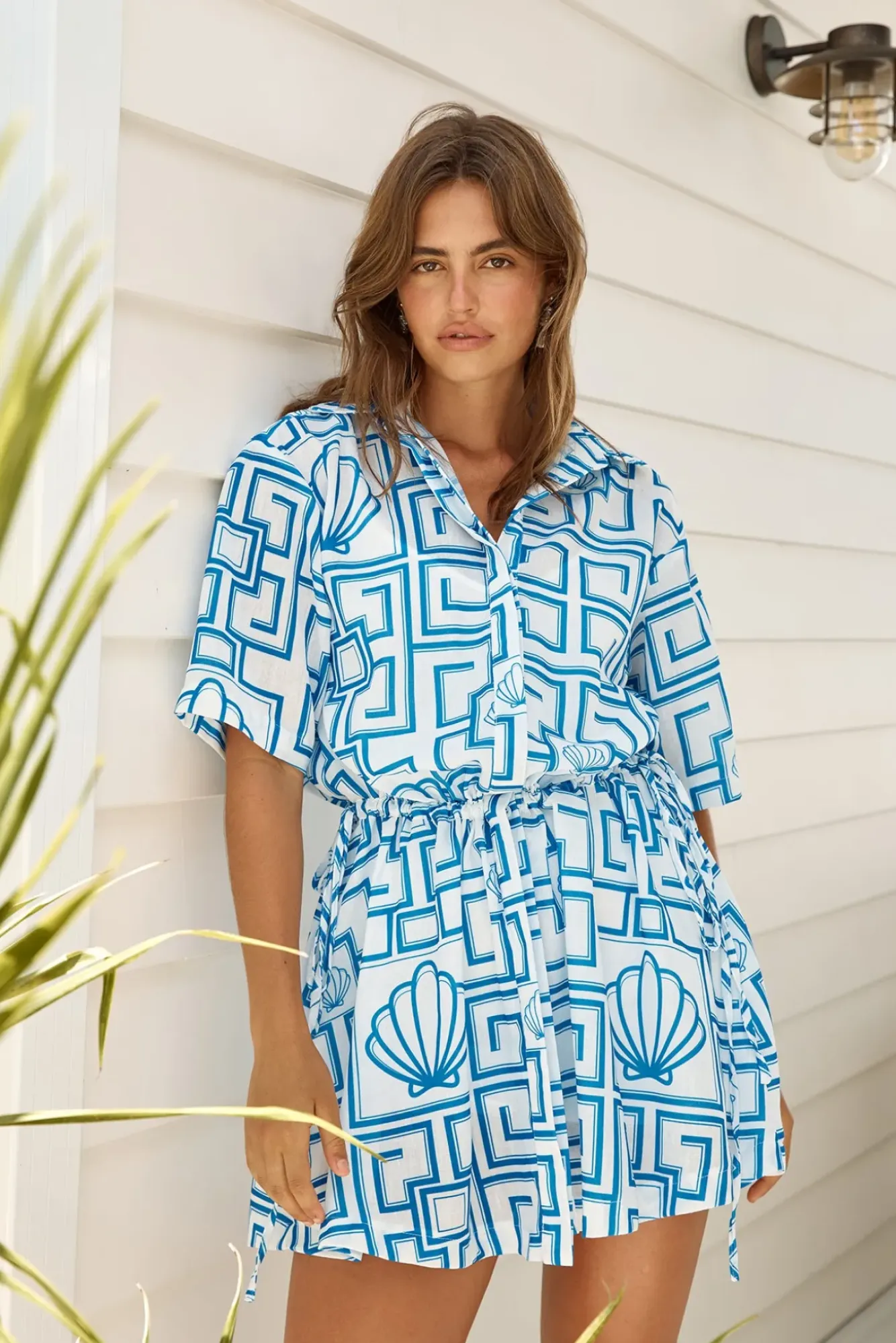 Vacation Dresses|Spring Break Dresses>Hello Molly Treasured Dreamer Mini Dress Blue