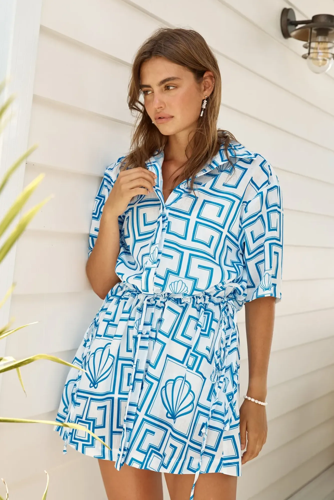 Vacation Dresses|Spring Break Dresses>Hello Molly Treasured Dreamer Mini Dress Blue