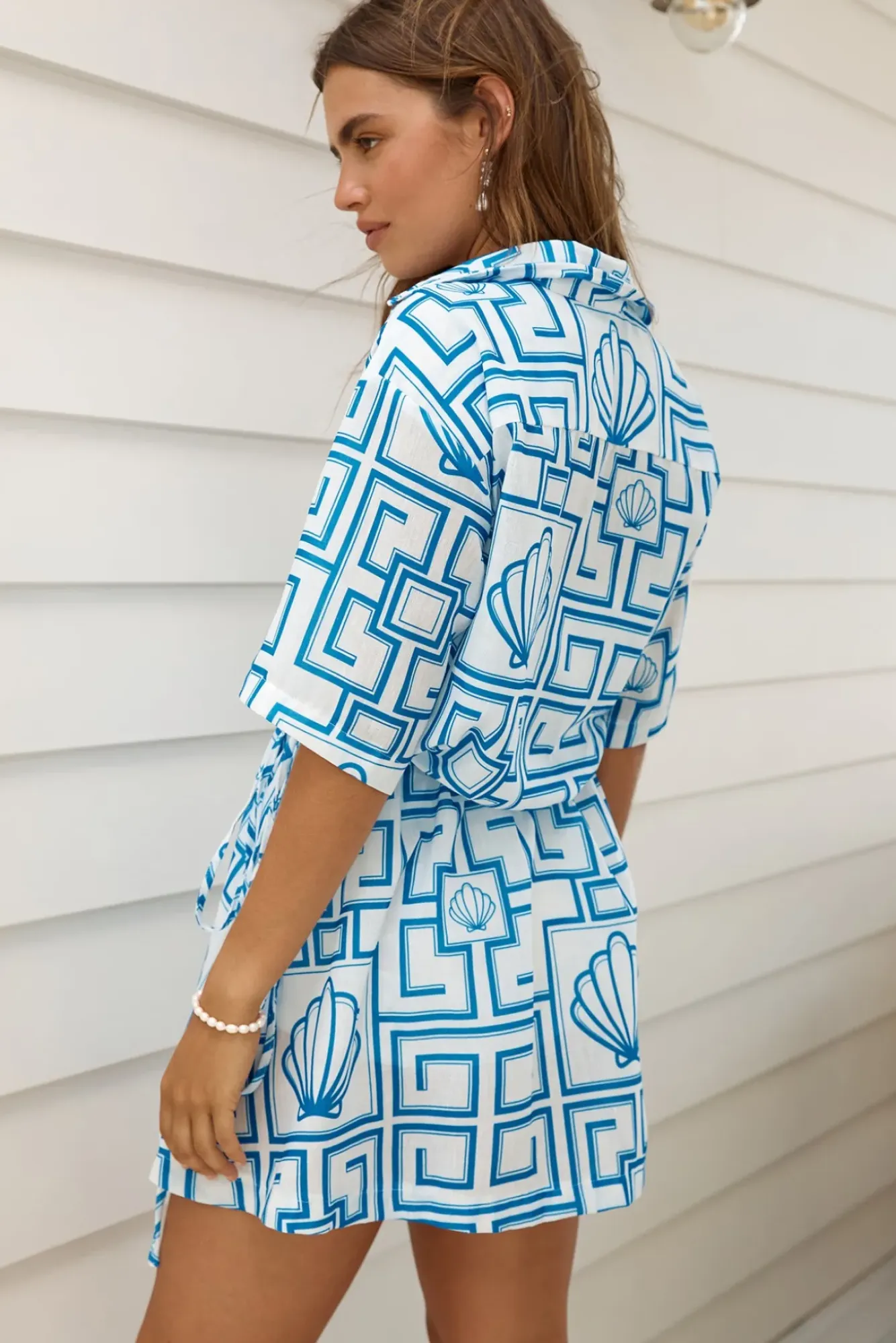 Vacation Dresses|Spring Break Dresses>Hello Molly Treasured Dreamer Mini Dress Blue