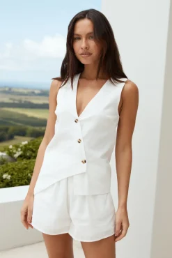 Shorts|Fashion Tops And Vests>Hello Molly Trivian Set White