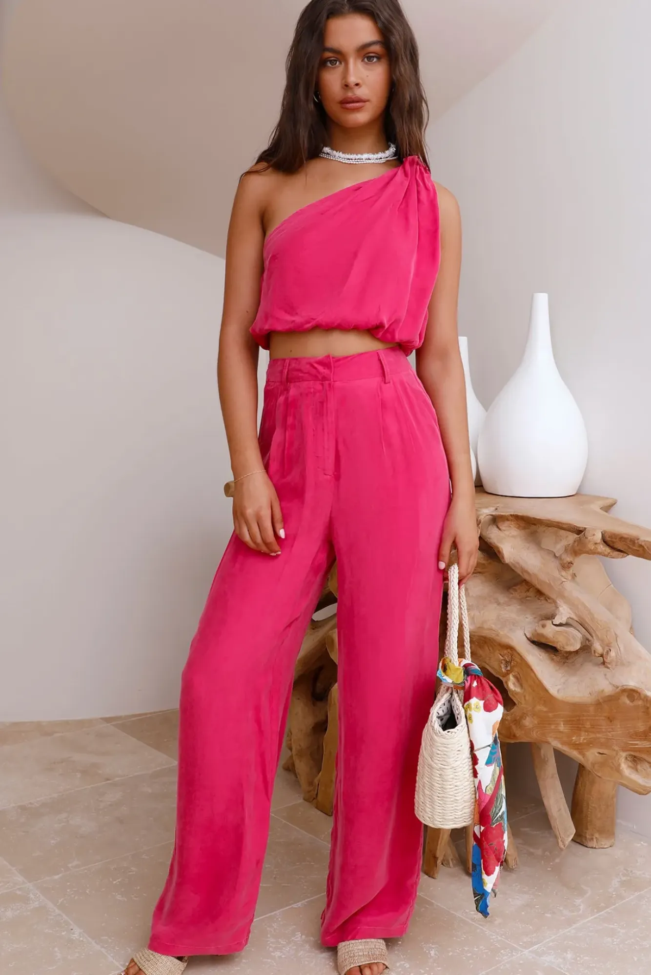 Pants>Hello Molly Tropical Dreamscape Pants Pink