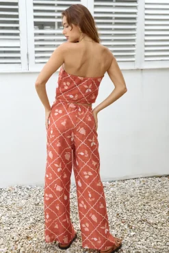 Cropped>Hello Molly Tropical Punch Strapless Crop Top Orange