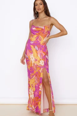 Vacation Dresses|Spring Break Dresses>Hello Molly Tropical Sunrise Maxi Dress Multi