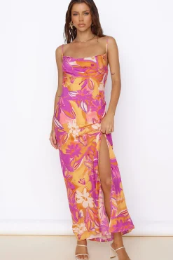 Vacation Dresses|Spring Break Dresses>Hello Molly Tropical Sunrise Maxi Dress Multi