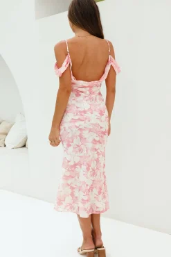 Wedding Guest Dresses|Formal Dresses>Hello Molly Tropical Vacation Midi Dress Pink