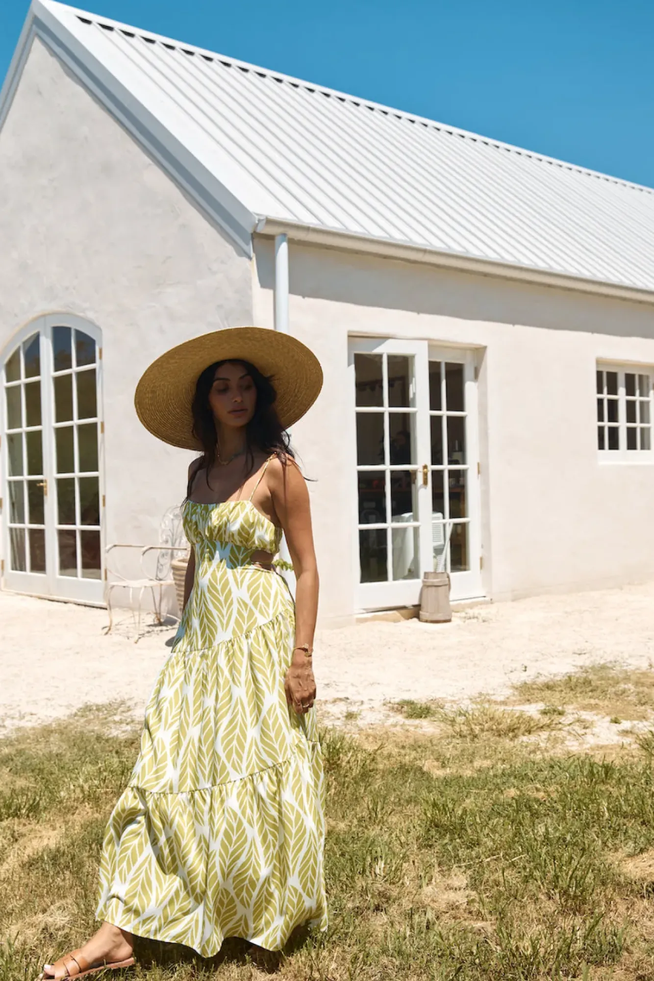 Spring Break Dresses|Brunch Dresses>Hello Molly Tropic Trails Maxi Dress Green
