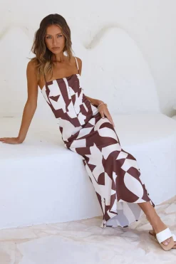 Skirts|Skirt And Top Sets>Hello Molly True Lovers Maxi Skirt Brown