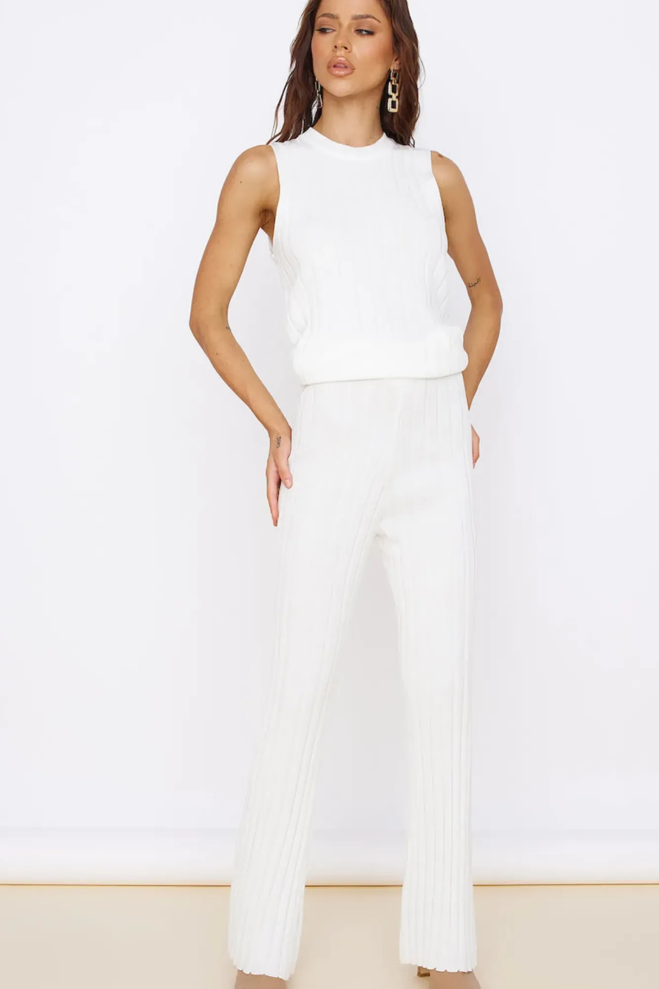 Pants|Tank Tops And Singlets>Hello Molly True North Top White