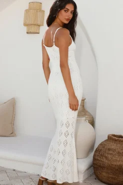 Vacation Dresses|Spring Break Dresses>Hello Molly Tuning In Maxi Dress White