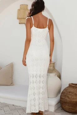 Vacation Dresses|Spring Break Dresses>Hello Molly Tuning In Maxi Dress White
