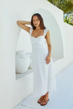Vacation Dresses|Brunch Dresses>Hello Molly Tunnel Of Love Maxi Dress White