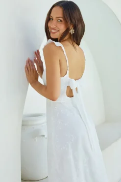 Vacation Dresses|Brunch Dresses>Hello Molly Tunnel Of Love Maxi Dress White