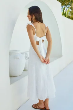 Vacation Dresses|Brunch Dresses>Hello Molly Tunnel Of Love Maxi Dress White