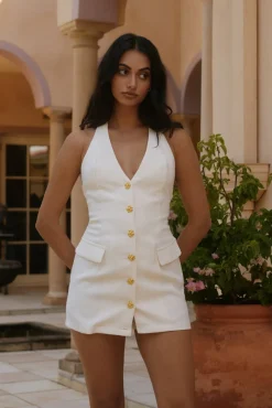 Rompers>Hello Molly Twilight Blooms Romper White