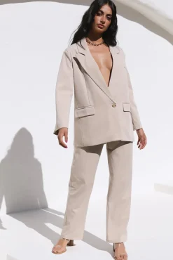 Pants>Hello Molly Twin Flame Pants Beige