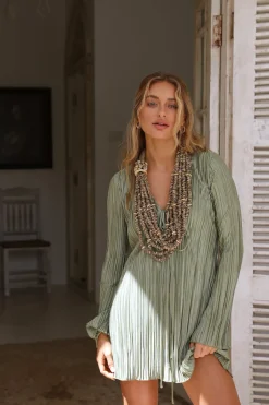 Vacation Dresses|Spring Break Dresses>Hello Molly Twist And Turns Dress Green