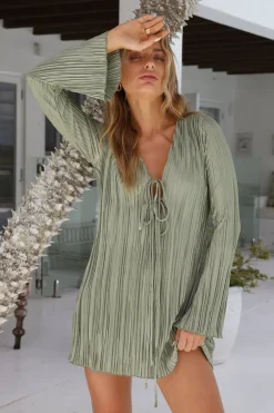 Vacation Dresses|Spring Break Dresses>Hello Molly Twist And Turns Dress Green