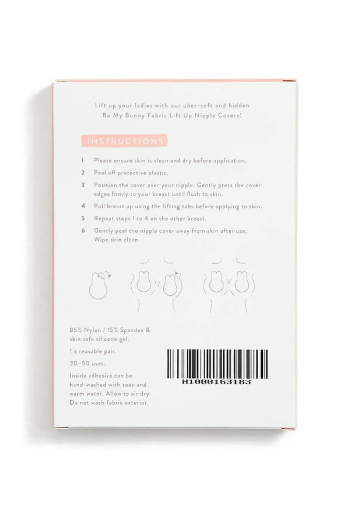 Breast Tape>Hello Molly UNDERCOVER STYLE HELPERS Be My Bunny Lift Up Nipple Covers