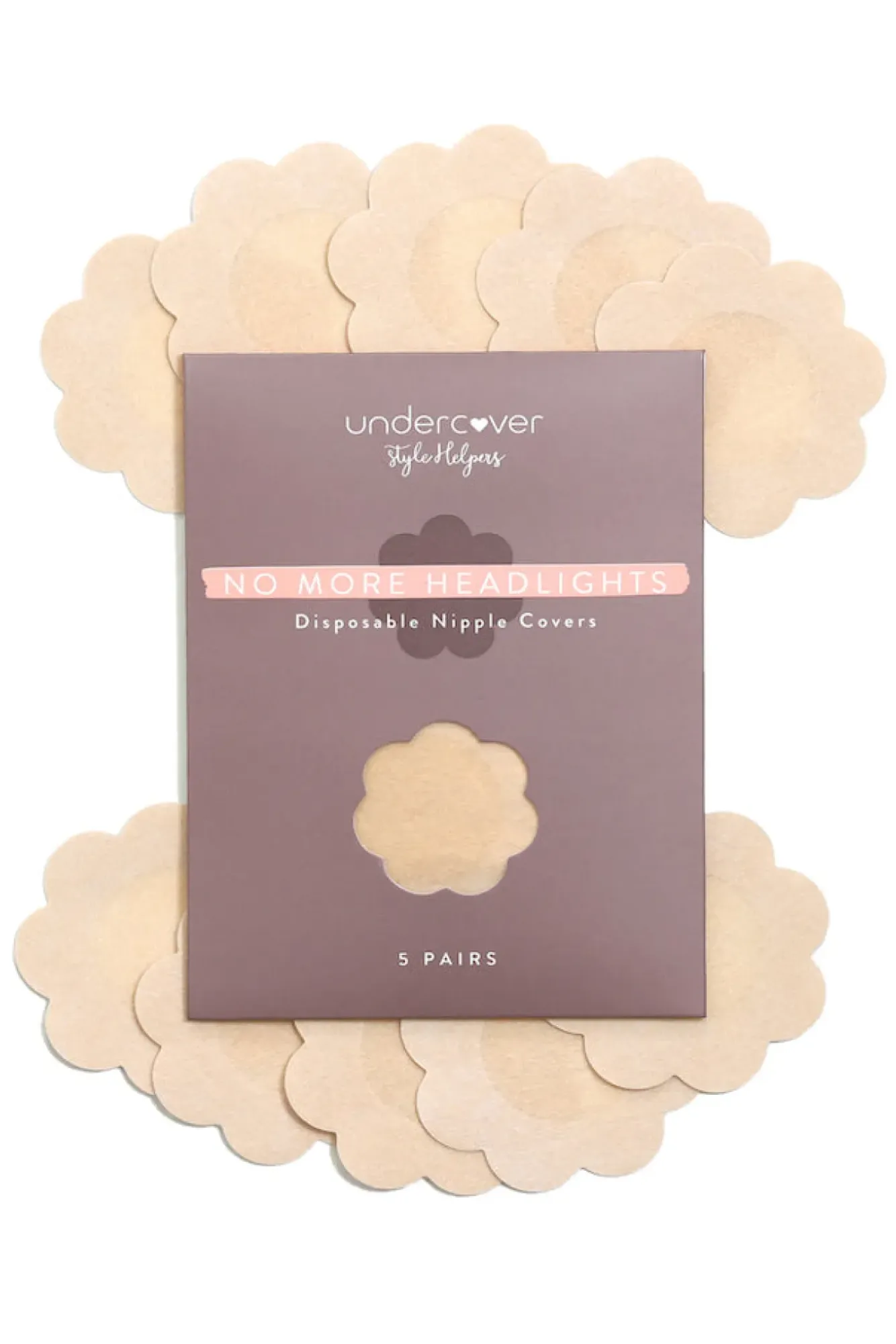 Breast Tape>Hello Molly UNDERCOVER STYLE HELPERS No More Headlights Disposable Nipple Covers Nude
