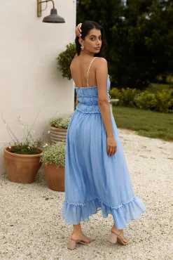 Cocktail Dresses|Brunch Dresses>Hello Molly Understand It Maxi Dress Blue