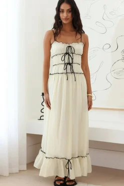 Wedding Guest Dresses|Cocktail Dresses>Hello Molly Understand It Maxi Dress Cream