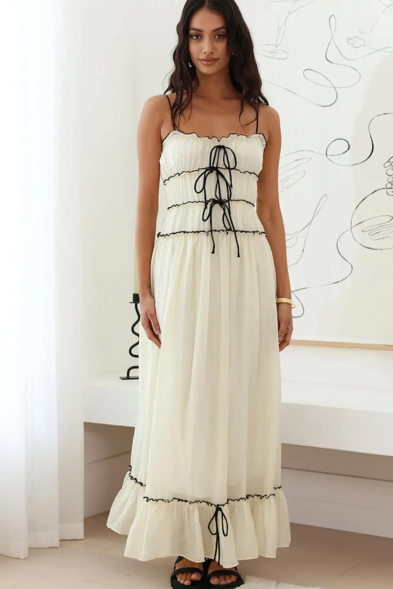 Wedding Guest Dresses|Cocktail Dresses>Hello Molly Understand It Maxi Dress Cream