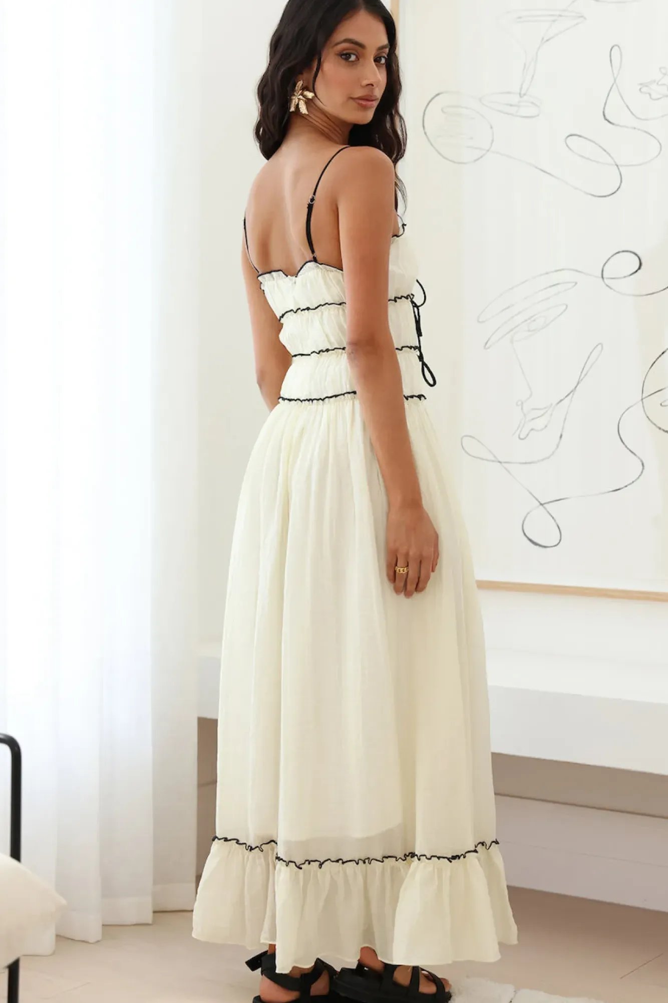 Wedding Guest Dresses|Cocktail Dresses>Hello Molly Understand It Maxi Dress Cream