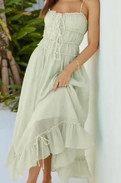 Vacation Dresses|Spring Break Dresses>Hello Molly Understand It Maxi Dress Sage
