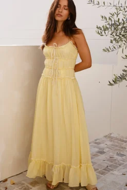 Wedding Guest Dresses|Cocktail Dresses>Hello Molly Understand It Maxi Dress Yellow