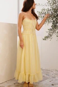 Wedding Guest Dresses|Cocktail Dresses>Hello Molly Understand It Maxi Dress Yellow