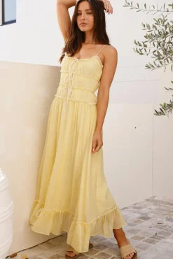 Wedding Guest Dresses|Cocktail Dresses>Hello Molly Understand It Maxi Dress Yellow