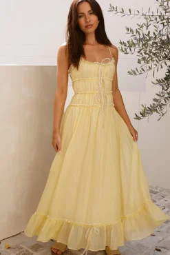 Wedding Guest Dresses|Cocktail Dresses>Hello Molly Understand It Maxi Dress Yellow