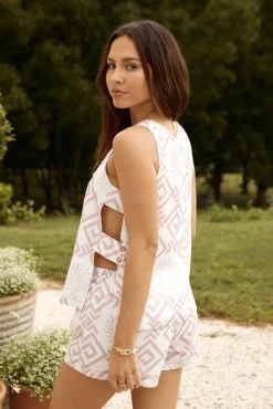 Fashion Tops And Vests|Tank Tops And Singlets>Hello Molly Under Sunshine Vest Top Pink