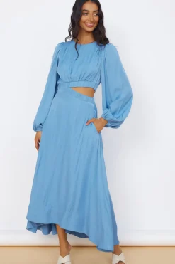 Vacation Dresses|Spring Break Dresses>Hello Molly Up All Night Maxi Dress Blue