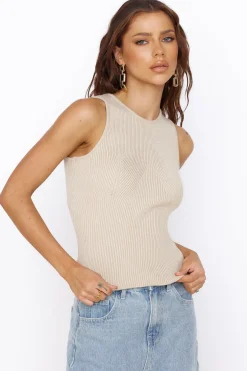 Cropped>Hello Molly Uplift Your Mind Crop Top Beige