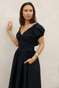 Cocktail Dresses|Date Night Dresses>Hello Molly Upon A Dream Midi Dress Black