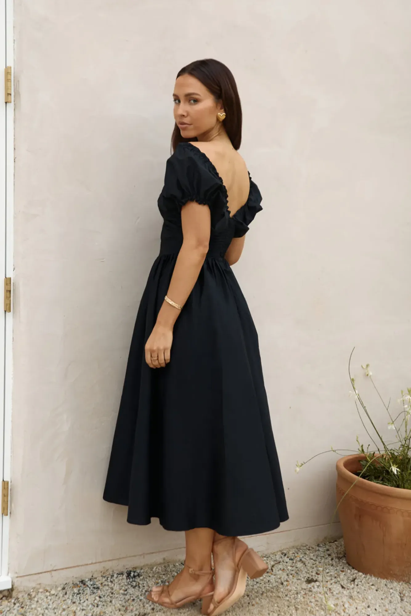 Cocktail Dresses|Date Night Dresses>Hello Molly Upon A Dream Midi Dress Black