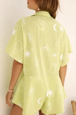 Rompers>Hello Molly Vacation Bliss Romper Green