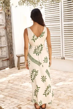 Vacation Dresses|Spring Break Dresses>Hello Molly Vacation Calling Maxi Dress Green