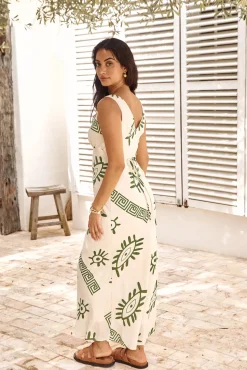 Vacation Dresses|Spring Break Dresses>Hello Molly Vacation Calling Maxi Dress Green