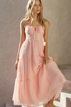 Vacation Dresses|Spring Break Dresses>Hello Molly Vacay Breeze Maxi Dress Pink