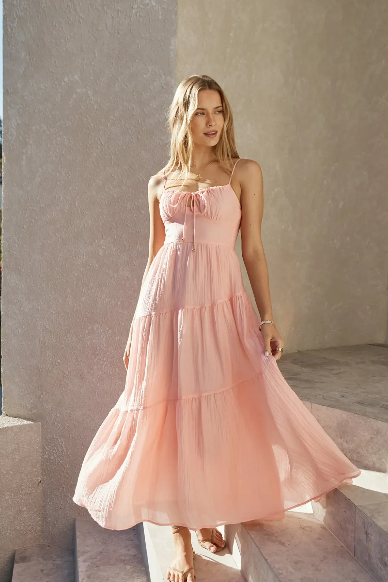 Vacation Dresses|Spring Break Dresses>Hello Molly Vacay Breeze Maxi Dress Pink