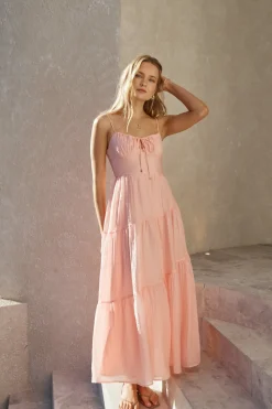 Vacation Dresses|Spring Break Dresses>Hello Molly Vacay Breeze Maxi Dress Pink