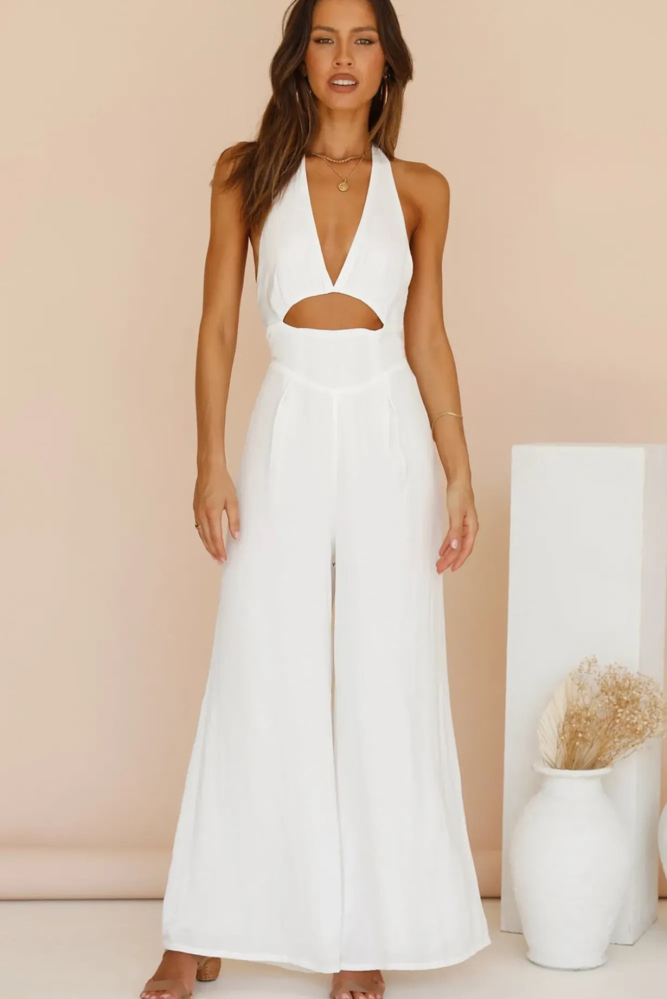 Jumpsuits|Rompers>Hello Molly Variations Jumpsuit White
