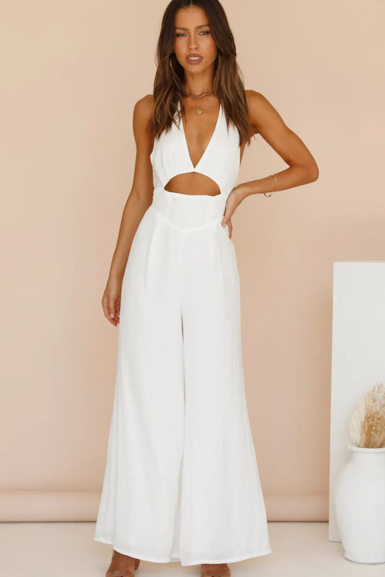 Jumpsuits|Rompers>Hello Molly Variations Jumpsuit White