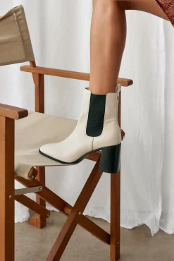 Boots>Verali Link Chelsea Gusset Boots Bone