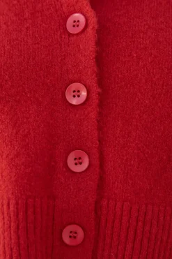 Cropped>Hello Molly Vesper Long Sleeve Knit Red