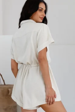 Rompers>Hello Molly Viamo Romper Beige